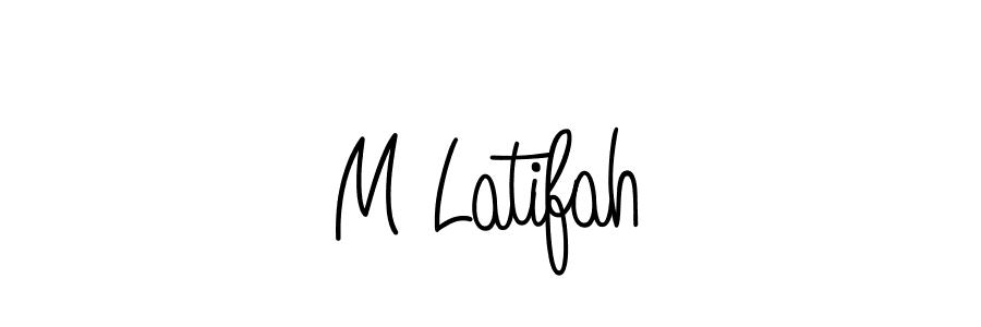 Create a beautiful signature design for name M Latifah. With this signature (Angelique-Rose-font-FFP) fonts, you can make a handwritten signature for free. M Latifah signature style 5 images and pictures png