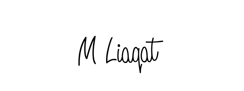 How to make M Liaqat name signature. Use Angelique-Rose-font-FFP style for creating short signs online. This is the latest handwritten sign. M Liaqat signature style 5 images and pictures png