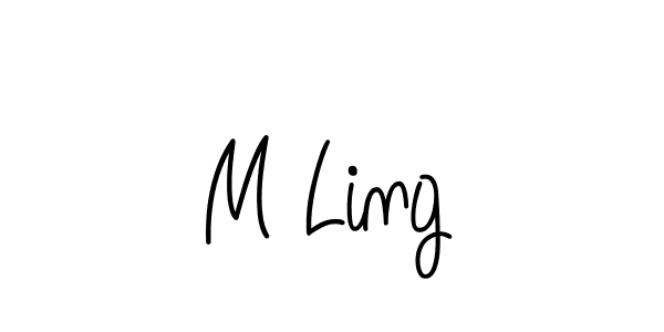 Make a beautiful signature design for name M Ling. With this signature (Angelique-Rose-font-FFP) style, you can create a handwritten signature for free. M Ling signature style 5 images and pictures png