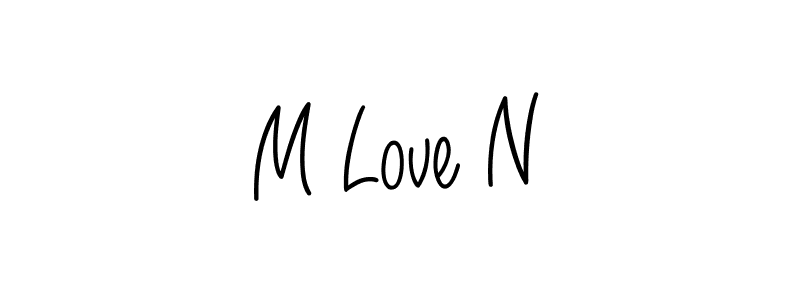 Similarly Angelique-Rose-font-FFP is the best handwritten signature design. Signature creator online .You can use it as an online autograph creator for name M Love N. M Love N signature style 5 images and pictures png