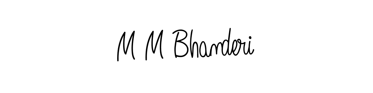 Also we have M M Bhanderi name is the best signature style. Create professional handwritten signature collection using Angelique-Rose-font-FFP autograph style. M M Bhanderi signature style 5 images and pictures png