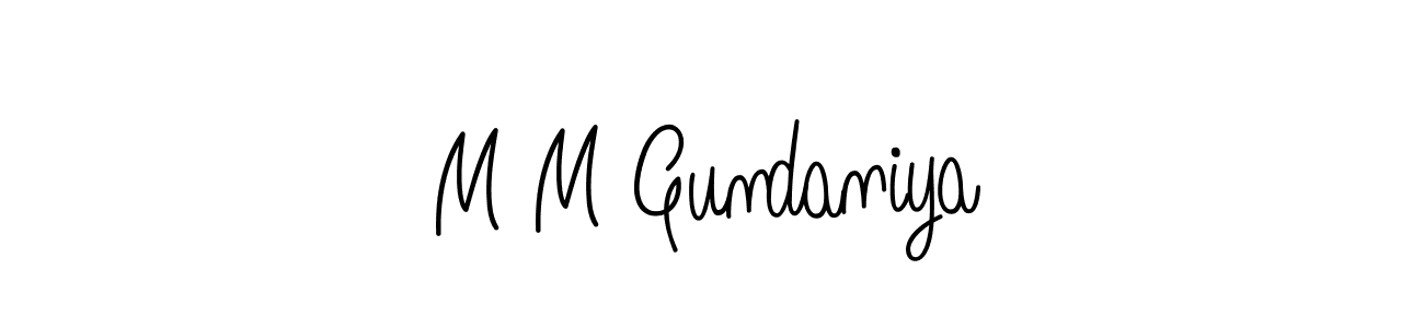 How to Draw M M Gundaniya signature style? Angelique-Rose-font-FFP is a latest design signature styles for name M M Gundaniya. M M Gundaniya signature style 5 images and pictures png