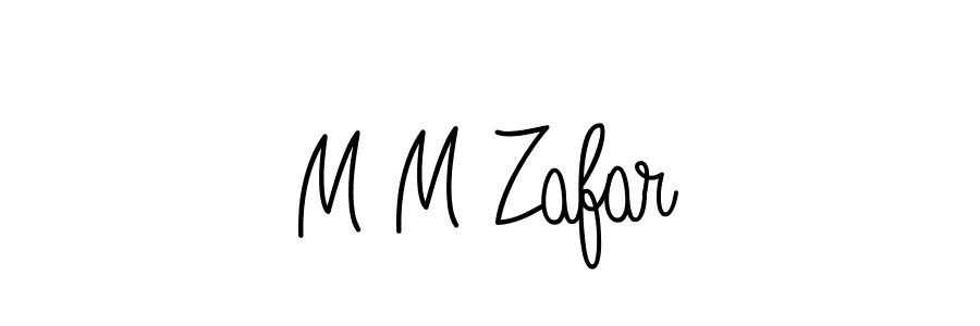 if you are searching for the best signature style for your name M M Zafar. so please give up your signature search. here we have designed multiple signature styles  using Angelique-Rose-font-FFP. M M Zafar signature style 5 images and pictures png