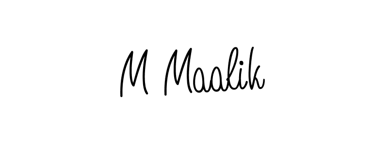 Create a beautiful signature design for name M Maalik. With this signature (Angelique-Rose-font-FFP) fonts, you can make a handwritten signature for free. M Maalik signature style 5 images and pictures png