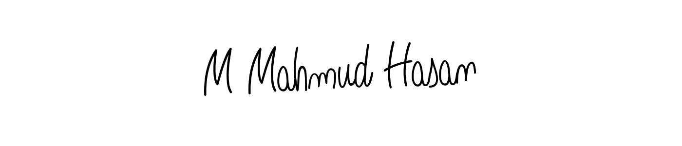 Design your own signature with our free online signature maker. With this signature software, you can create a handwritten (Angelique-Rose-font-FFP) signature for name M Mahmud Hasan. M Mahmud Hasan signature style 5 images and pictures png