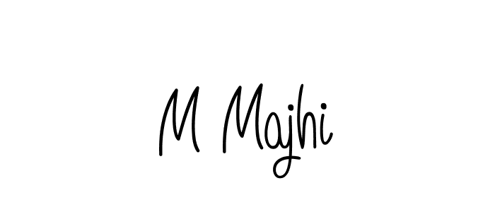 Make a beautiful signature design for name M Majhi. With this signature (Angelique-Rose-font-FFP) style, you can create a handwritten signature for free. M Majhi signature style 5 images and pictures png