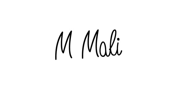 M Mali stylish signature style. Best Handwritten Sign (Angelique-Rose-font-FFP) for my name. Handwritten Signature Collection Ideas for my name M Mali. M Mali signature style 5 images and pictures png