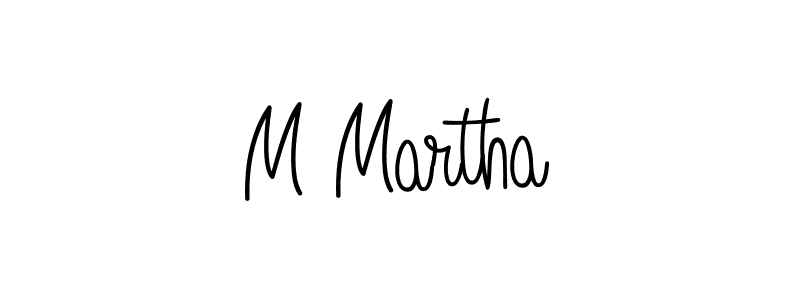 The best way (Angelique-Rose-font-FFP) to make a short signature is to pick only two or three words in your name. The name M Martha include a total of six letters. For converting this name. M Martha signature style 5 images and pictures png