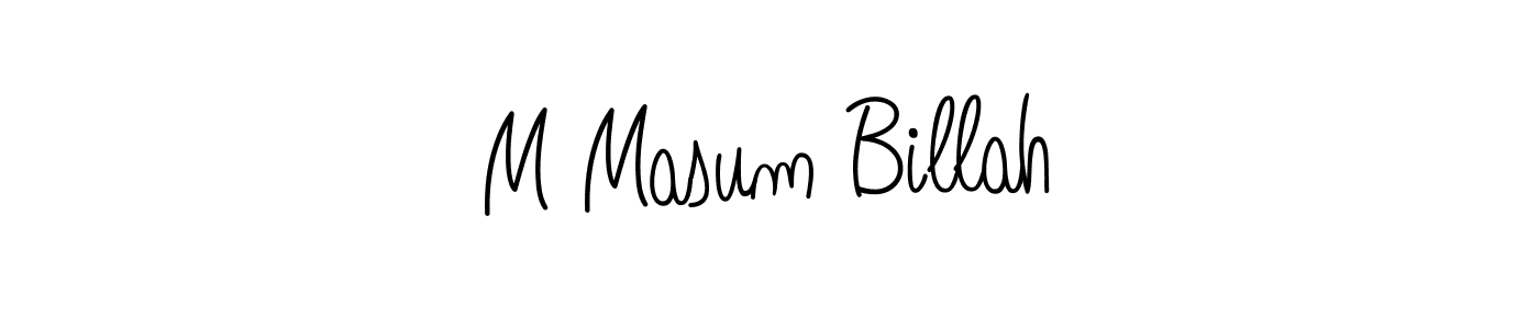 Also we have M Masum Billah name is the best signature style. Create professional handwritten signature collection using Angelique-Rose-font-FFP autograph style. M Masum Billah signature style 5 images and pictures png