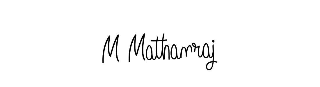 M Mathanraj stylish signature style. Best Handwritten Sign (Angelique-Rose-font-FFP) for my name. Handwritten Signature Collection Ideas for my name M Mathanraj. M Mathanraj signature style 5 images and pictures png