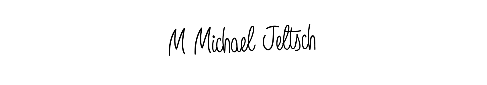 Use a signature maker to create a handwritten signature online. With this signature software, you can design (Angelique-Rose-font-FFP) your own signature for name M Michael Jeltsch. M Michael Jeltsch signature style 5 images and pictures png