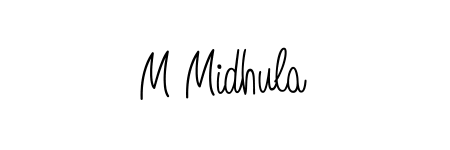 Make a beautiful signature design for name M Midhula. Use this online signature maker to create a handwritten signature for free. M Midhula signature style 5 images and pictures png