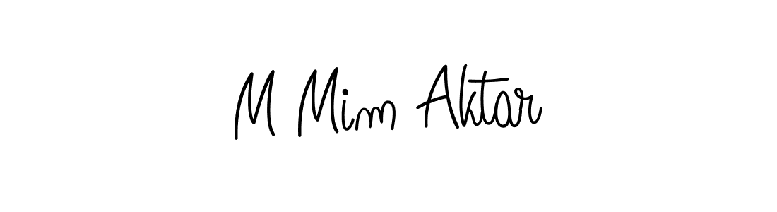 Create a beautiful signature design for name M Mim Aktar. With this signature (Angelique-Rose-font-FFP) fonts, you can make a handwritten signature for free. M Mim Aktar signature style 5 images and pictures png