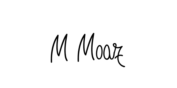 Make a beautiful signature design for name M Moaz. With this signature (Angelique-Rose-font-FFP) style, you can create a handwritten signature for free. M Moaz signature style 5 images and pictures png