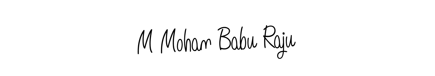 Design your own signature with our free online signature maker. With this signature software, you can create a handwritten (Angelique-Rose-font-FFP) signature for name M Mohan Babu Raju. M Mohan Babu Raju signature style 5 images and pictures png