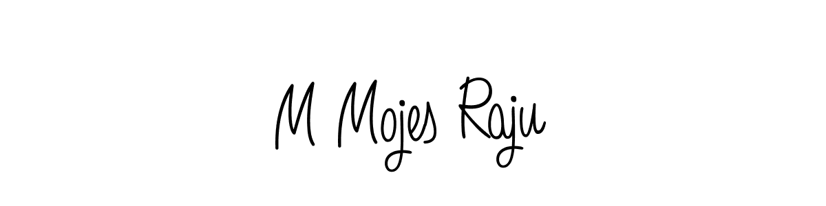 if you are searching for the best signature style for your name M Mojes Raju. so please give up your signature search. here we have designed multiple signature styles  using Angelique-Rose-font-FFP. M Mojes Raju signature style 5 images and pictures png