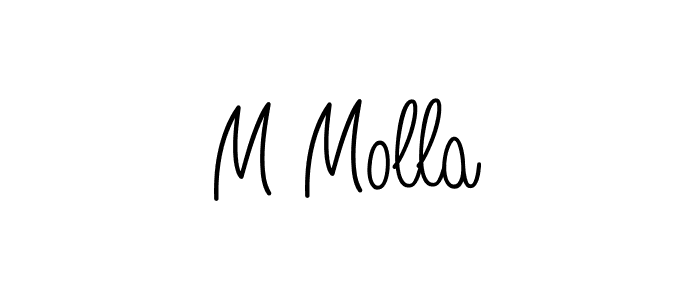How to make M Molla signature? Angelique-Rose-font-FFP is a professional autograph style. Create handwritten signature for M Molla name. M Molla signature style 5 images and pictures png