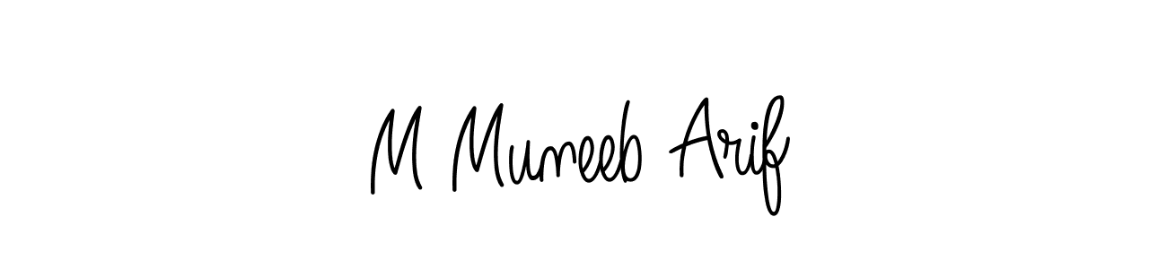 Also we have M Muneeb Arif name is the best signature style. Create professional handwritten signature collection using Angelique-Rose-font-FFP autograph style. M Muneeb Arif signature style 5 images and pictures png