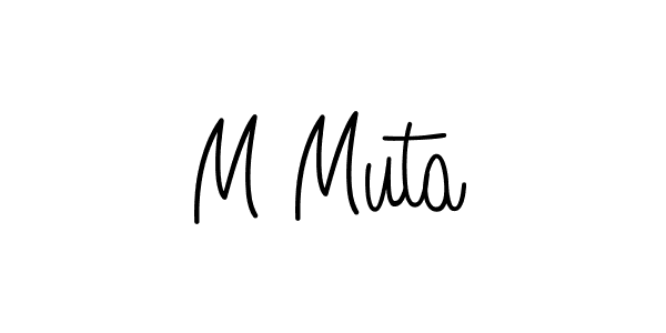 Create a beautiful signature design for name M Muta. With this signature (Angelique-Rose-font-FFP) fonts, you can make a handwritten signature for free. M Muta signature style 5 images and pictures png