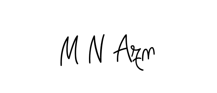 The best way (Angelique-Rose-font-FFP) to make a short signature is to pick only two or three words in your name. The name M N Azn include a total of six letters. For converting this name. M N Azn signature style 5 images and pictures png