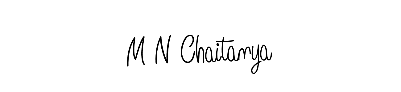 Make a beautiful signature design for name M N Chaitanya. With this signature (Angelique-Rose-font-FFP) style, you can create a handwritten signature for free. M N Chaitanya signature style 5 images and pictures png