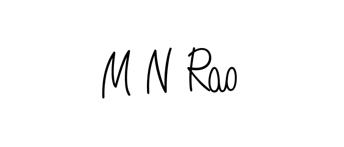 if you are searching for the best signature style for your name M N Rao. so please give up your signature search. here we have designed multiple signature styles  using Angelique-Rose-font-FFP. M N Rao signature style 5 images and pictures png