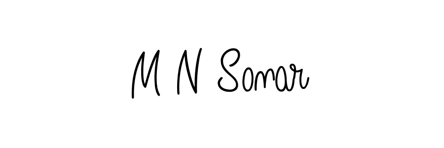 Create a beautiful signature design for name M N Sonar. With this signature (Angelique-Rose-font-FFP) fonts, you can make a handwritten signature for free. M N Sonar signature style 5 images and pictures png