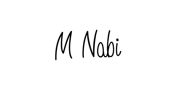 How to make M Nabi name signature. Use Angelique-Rose-font-FFP style for creating short signs online. This is the latest handwritten sign. M Nabi signature style 5 images and pictures png