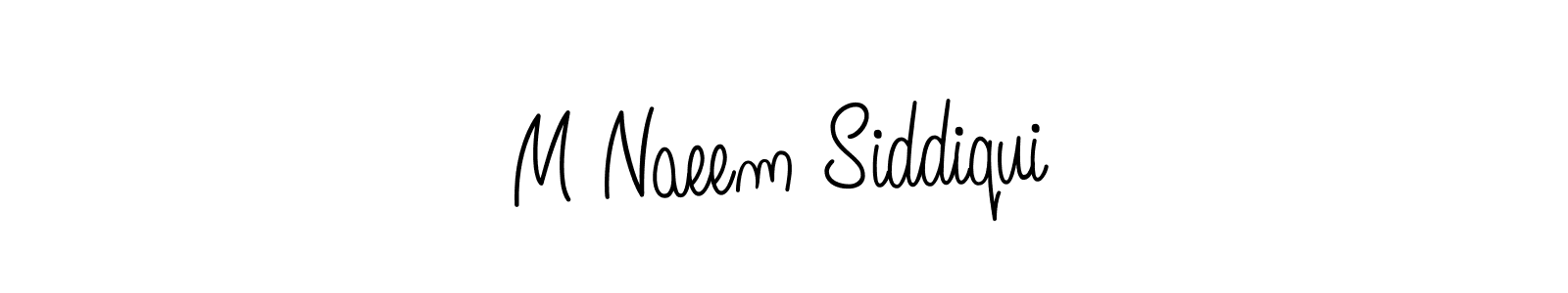 Make a beautiful signature design for name M Naeem Siddiqui. With this signature (Angelique-Rose-font-FFP) style, you can create a handwritten signature for free. M Naeem Siddiqui signature style 5 images and pictures png