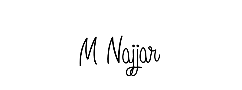 Create a beautiful signature design for name M Najjar. With this signature (Angelique-Rose-font-FFP) fonts, you can make a handwritten signature for free. M Najjar signature style 5 images and pictures png