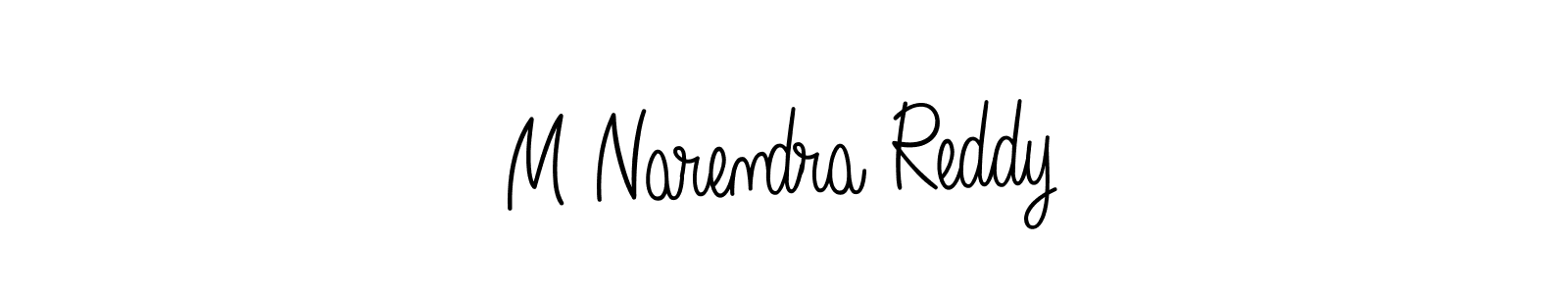 Create a beautiful signature design for name M Narendra Reddy. With this signature (Angelique-Rose-font-FFP) fonts, you can make a handwritten signature for free. M Narendra Reddy signature style 5 images and pictures png