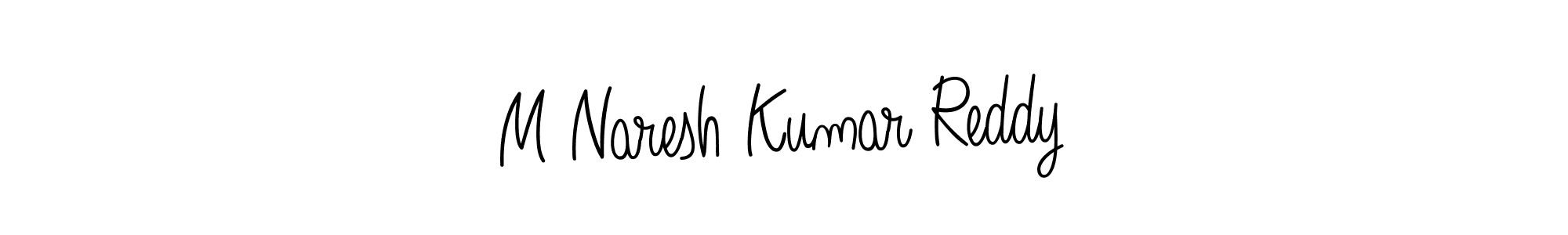 Create a beautiful signature design for name M Naresh Kumar Reddy. With this signature (Angelique-Rose-font-FFP) fonts, you can make a handwritten signature for free. M Naresh Kumar Reddy signature style 5 images and pictures png