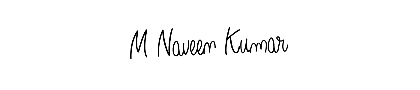 How to make M Naveen Kumar name signature. Use Angelique-Rose-font-FFP style for creating short signs online. This is the latest handwritten sign. M Naveen Kumar signature style 5 images and pictures png