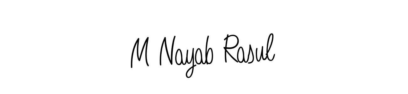 How to Draw M Nayab Rasul signature style? Angelique-Rose-font-FFP is a latest design signature styles for name M Nayab Rasul. M Nayab Rasul signature style 5 images and pictures png