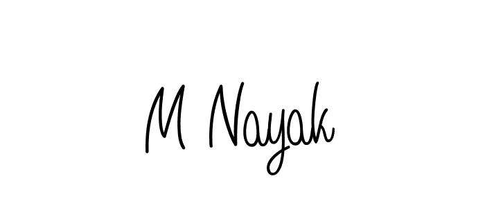 The best way (Angelique-Rose-font-FFP) to make a short signature is to pick only two or three words in your name. The name M Nayak include a total of six letters. For converting this name. M Nayak signature style 5 images and pictures png