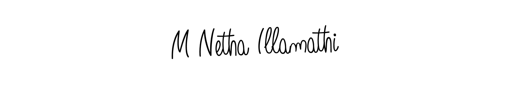 You can use this online signature creator to create a handwritten signature for the name M Netha Illamathi. This is the best online autograph maker. M Netha Illamathi signature style 5 images and pictures png
