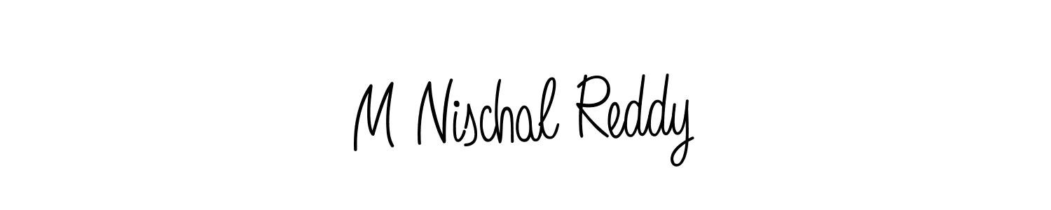 Also we have M Nischal Reddy name is the best signature style. Create professional handwritten signature collection using Angelique-Rose-font-FFP autograph style. M Nischal Reddy signature style 5 images and pictures png