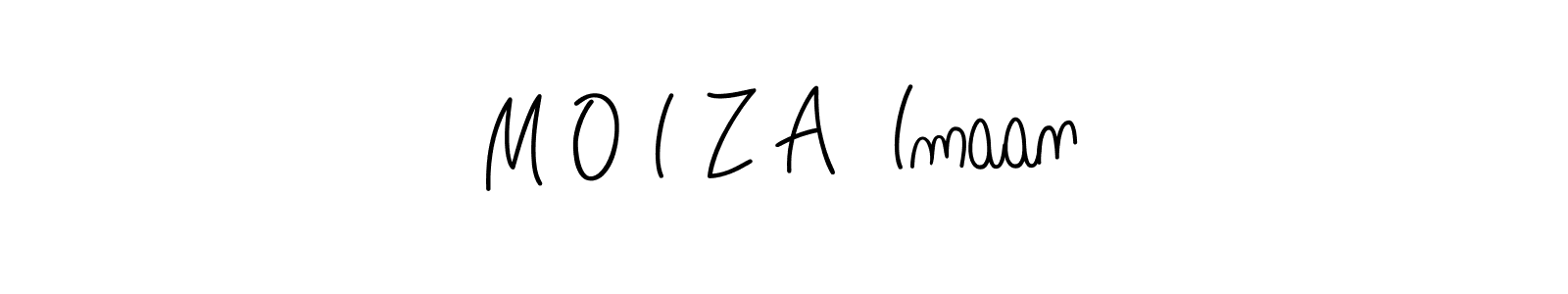 You can use this online signature creator to create a handwritten signature for the name M O I Z A  Imaan. This is the best online autograph maker. M O I Z A  Imaan signature style 5 images and pictures png