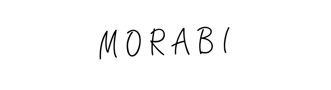 You should practise on your own different ways (Angelique-Rose-font-FFP) to write your name (M O R A B I) in signature. don't let someone else do it for you. M O R A B I signature style 5 images and pictures png