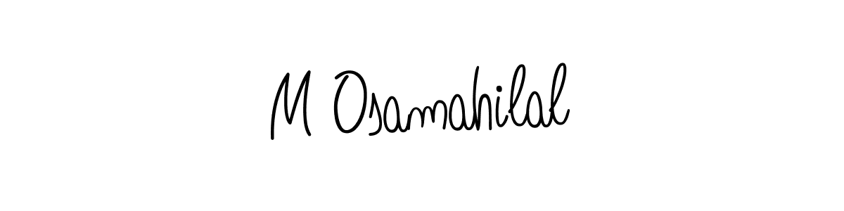 Create a beautiful signature design for name M Osamahilal. With this signature (Angelique-Rose-font-FFP) fonts, you can make a handwritten signature for free. M Osamahilal signature style 5 images and pictures png