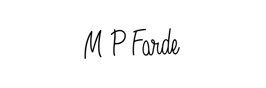 How to make M P Farde name signature. Use Angelique-Rose-font-FFP style for creating short signs online. This is the latest handwritten sign. M P Farde signature style 5 images and pictures png