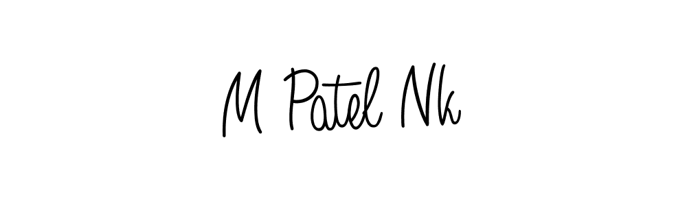 M Patel Nk stylish signature style. Best Handwritten Sign (Angelique-Rose-font-FFP) for my name. Handwritten Signature Collection Ideas for my name M Patel Nk. M Patel Nk signature style 5 images and pictures png