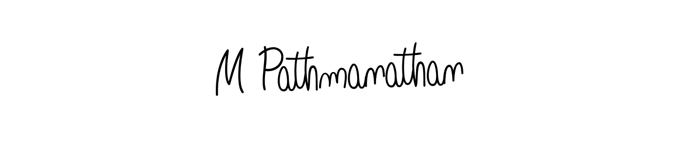 Make a beautiful signature design for name M Pathmanathan. With this signature (Angelique-Rose-font-FFP) style, you can create a handwritten signature for free. M Pathmanathan signature style 5 images and pictures png