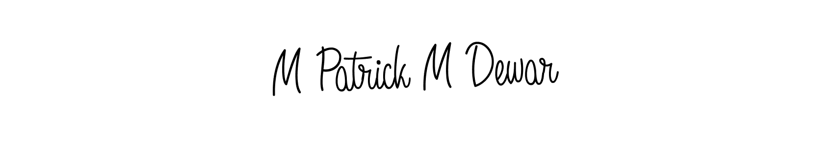 Use a signature maker to create a handwritten signature online. With this signature software, you can design (Angelique-Rose-font-FFP) your own signature for name M Patrick M Dewar. M Patrick M Dewar signature style 5 images and pictures png