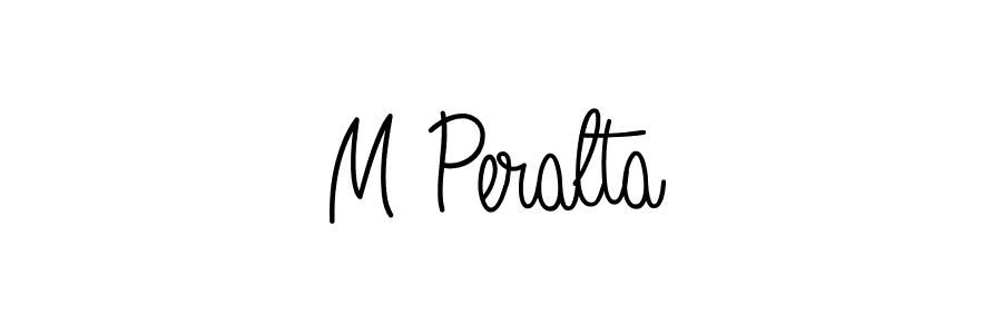 Design your own signature with our free online signature maker. With this signature software, you can create a handwritten (Angelique-Rose-font-FFP) signature for name M Peralta. M Peralta signature style 5 images and pictures png