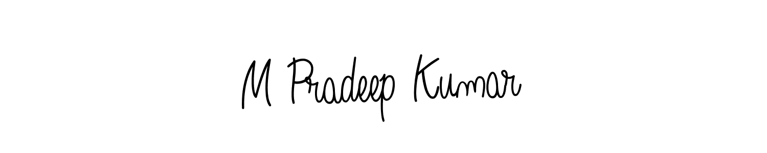 M Pradeep Kumar stylish signature style. Best Handwritten Sign (Angelique-Rose-font-FFP) for my name. Handwritten Signature Collection Ideas for my name M Pradeep Kumar. M Pradeep Kumar signature style 5 images and pictures png