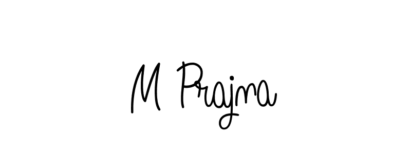 You should practise on your own different ways (Angelique-Rose-font-FFP) to write your name (M Prajna) in signature. don't let someone else do it for you. M Prajna signature style 5 images and pictures png