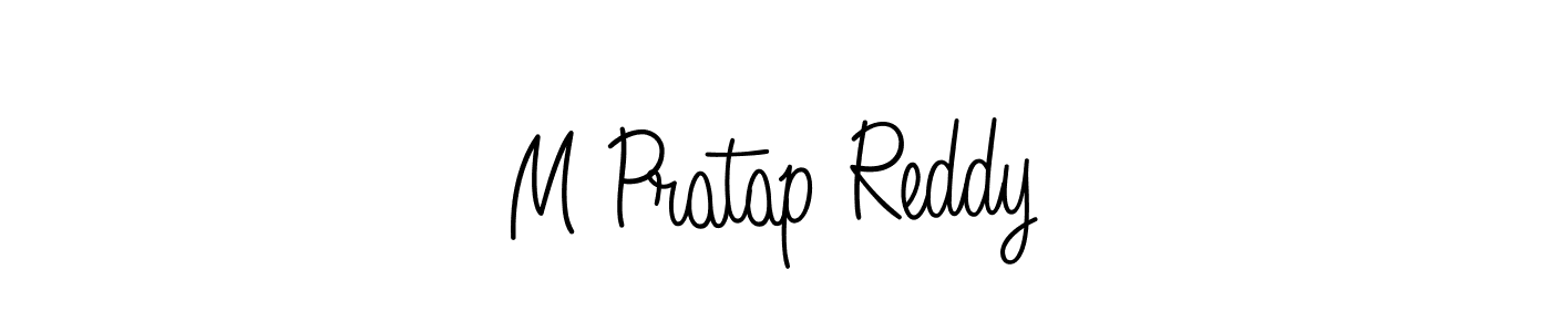 Make a beautiful signature design for name M Pratap Reddy. With this signature (Angelique-Rose-font-FFP) style, you can create a handwritten signature for free. M Pratap Reddy signature style 5 images and pictures png