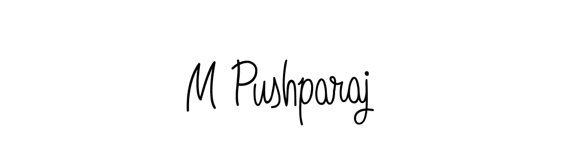 You should practise on your own different ways (Angelique-Rose-font-FFP) to write your name (M Pushparaj) in signature. don't let someone else do it for you. M Pushparaj signature style 5 images and pictures png