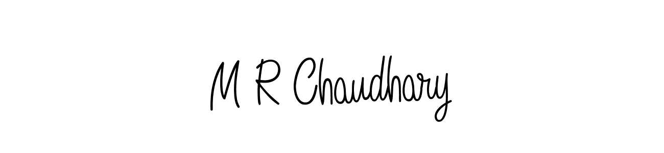 Use a signature maker to create a handwritten signature online. With this signature software, you can design (Angelique-Rose-font-FFP) your own signature for name M R Chaudhary. M R Chaudhary signature style 5 images and pictures png